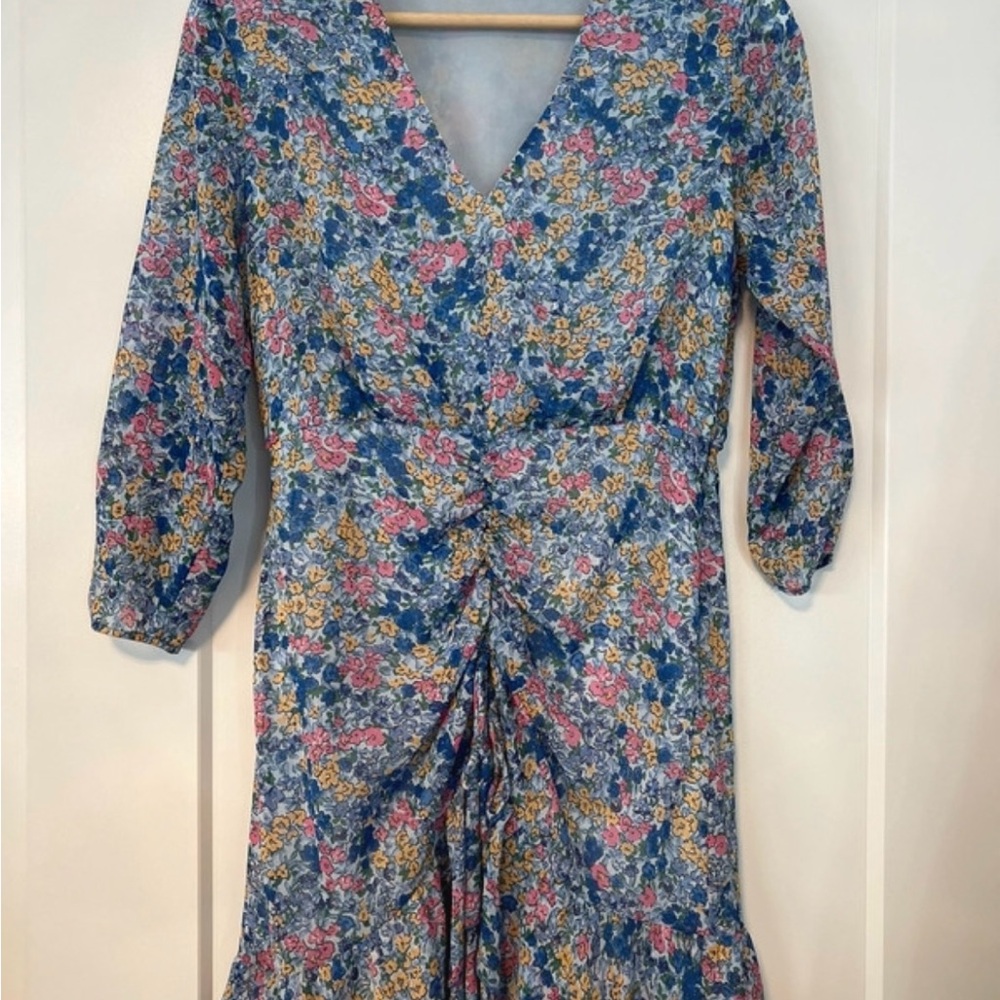 Floral V-Neck Dress Zara S
